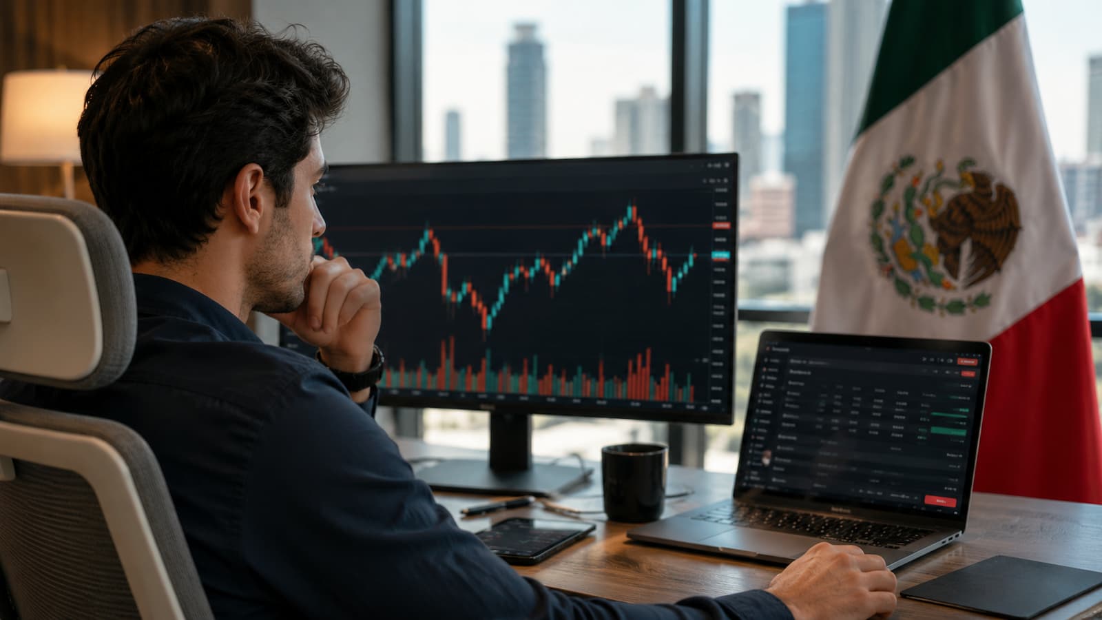 Trader revisa ajustes de dividendos CFD en índices desde México