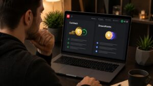 Trader revisa condiciones de cashback y DreamPoints en una plataforma online
