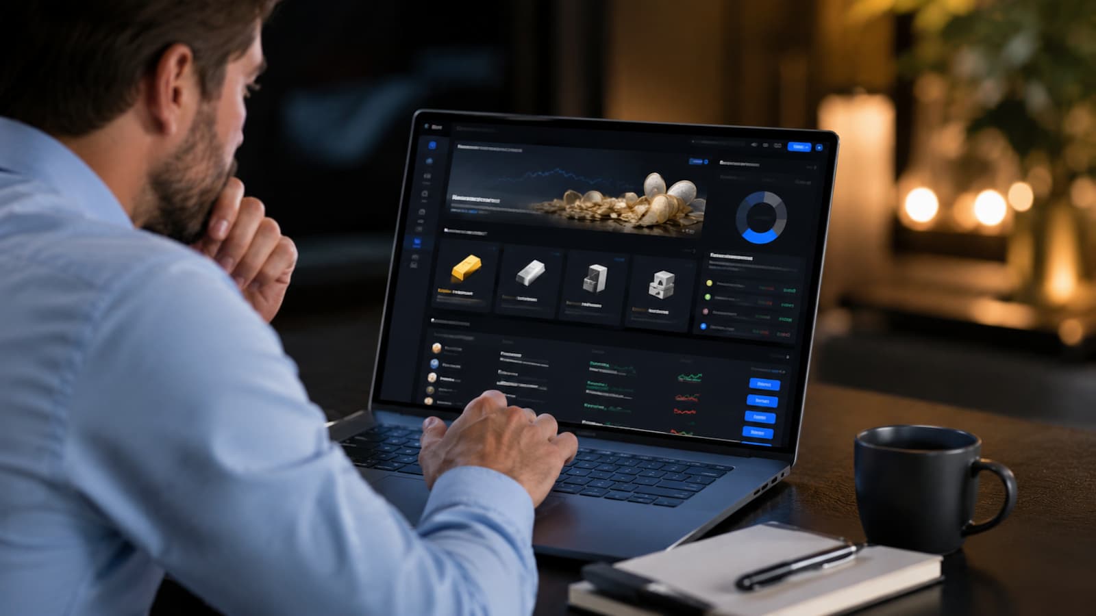 Trader revisa condiciones de cashback y productos elegibles en una plataforma online
