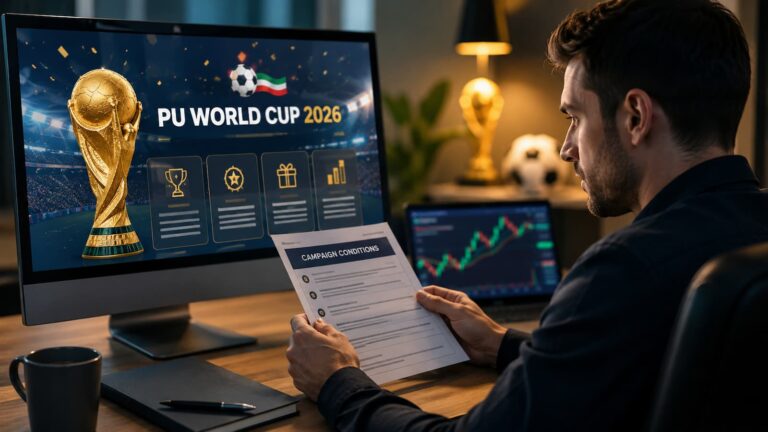 Trader revisa condiciones de la campaña PU World Cup 2026
