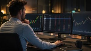 Trader revisa costes overnight en índices CFD antes del cierre diario