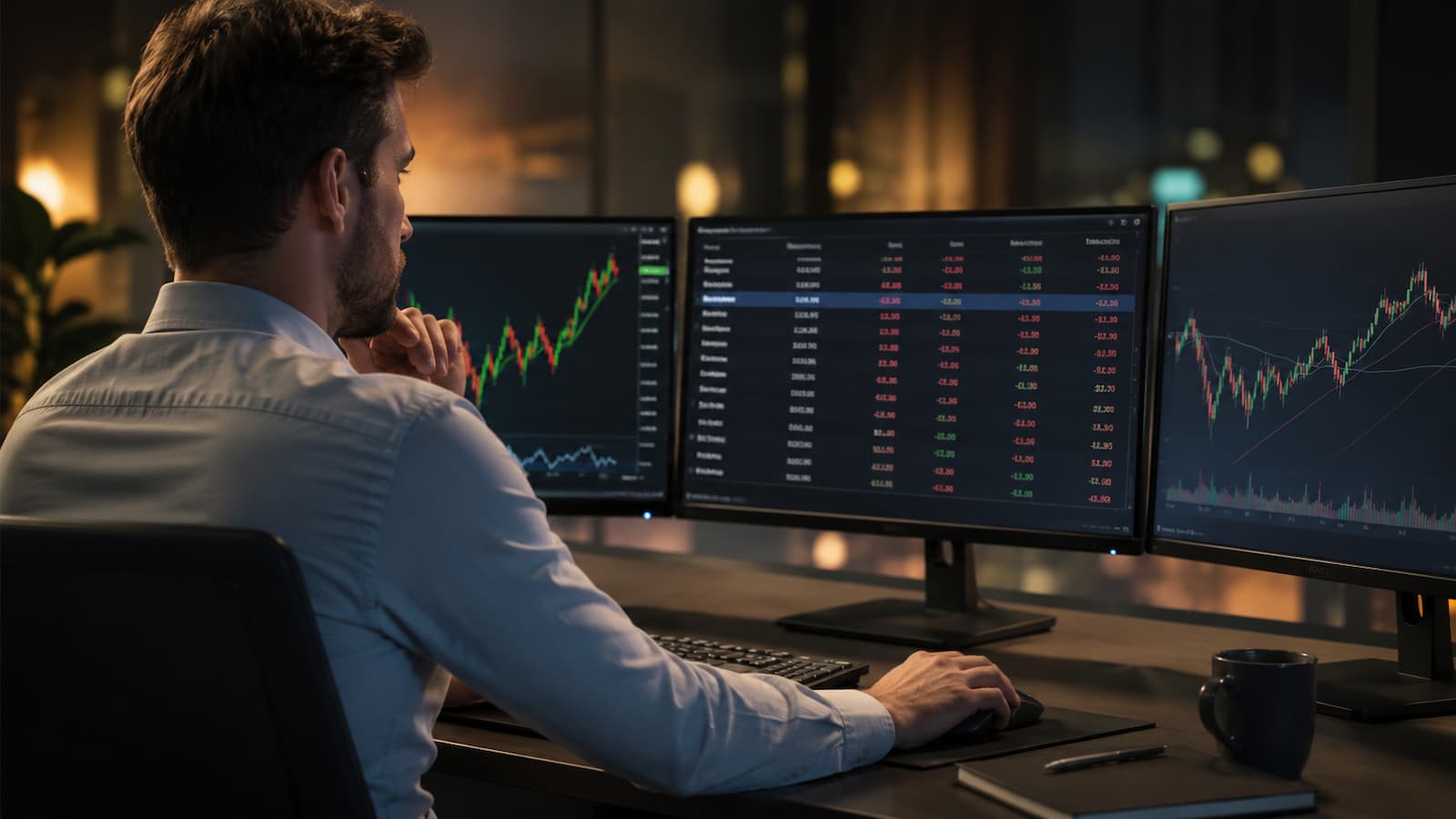Trader revisa costes overnight en índices CFD antes del cierre diario