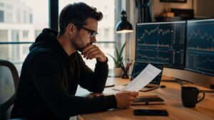 Trader revisa reglas de fondeo instantáneo antes de pagar una cuenta