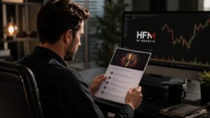 Trader revisa reglas del concurso de HFM antes de participar