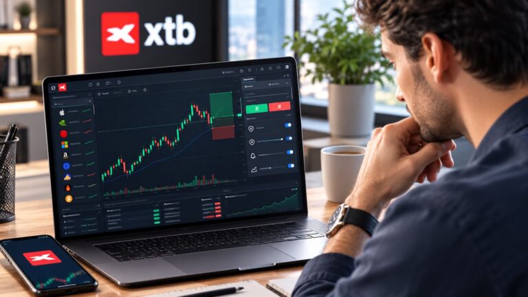 Trader revisando automatización y condiciones de XTB