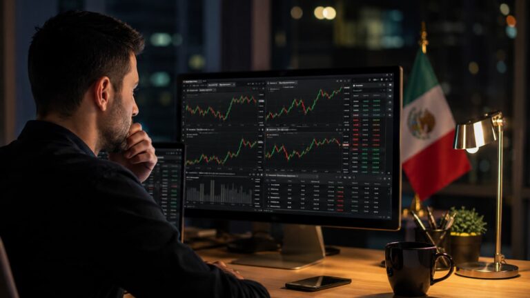 Trader revisando costes nocturnos en pares con peso mexicano en XTB