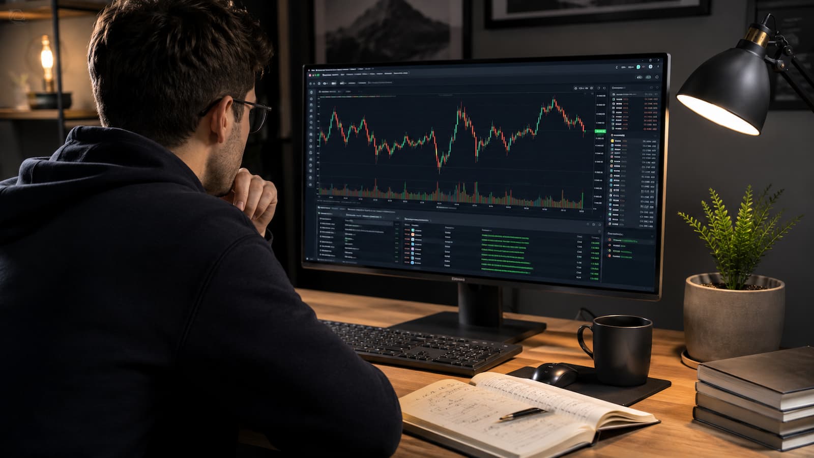 Trader revisando reglas de transición sim to live en una cuenta de fondeo