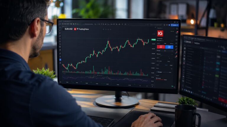 TradingView integrado con IG para operar desde gráficos