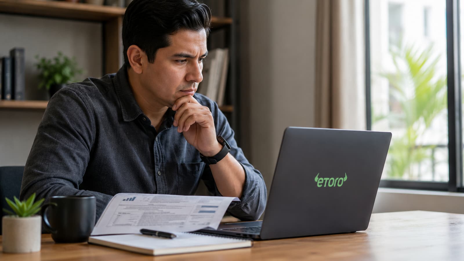 Usuario mexicano revisa regulación y costes antes de operar con eToro.