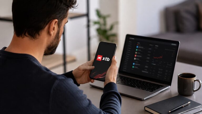Usuario revisa costes y condiciones de una cuenta en XTB.