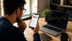 Usuario revisando XTB y condiciones de una cuenta de trading