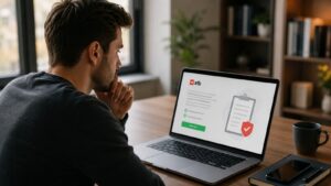 Usuario revisando condiciones antes de abrir cuenta en XTB