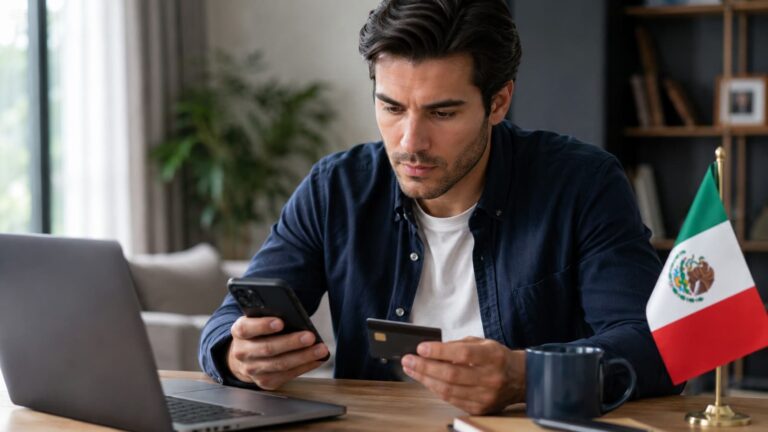 Usuario revisando datos bancarios antes de depositar en IG desde México
