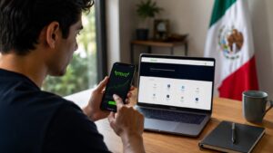 Usuario revisando eToro antes de abrir cuenta desde México