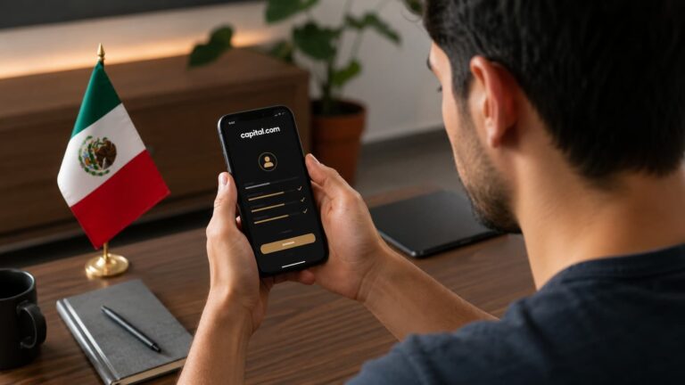 Usuario revisando el alta de Capital.com desde México