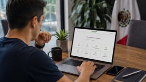 Usuario revisando el soporte de eToro desde México