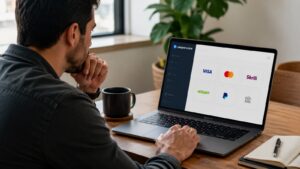 Usuario revisando métodos de depósito en Pepperstone desde México