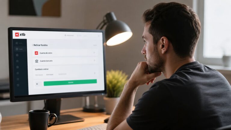 Usuario revisando un retiro de XTB desde su área de cliente