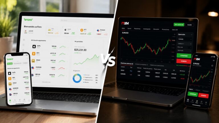 eToro no permite operar desde MT5 usa su propia plataforma web y móvil.