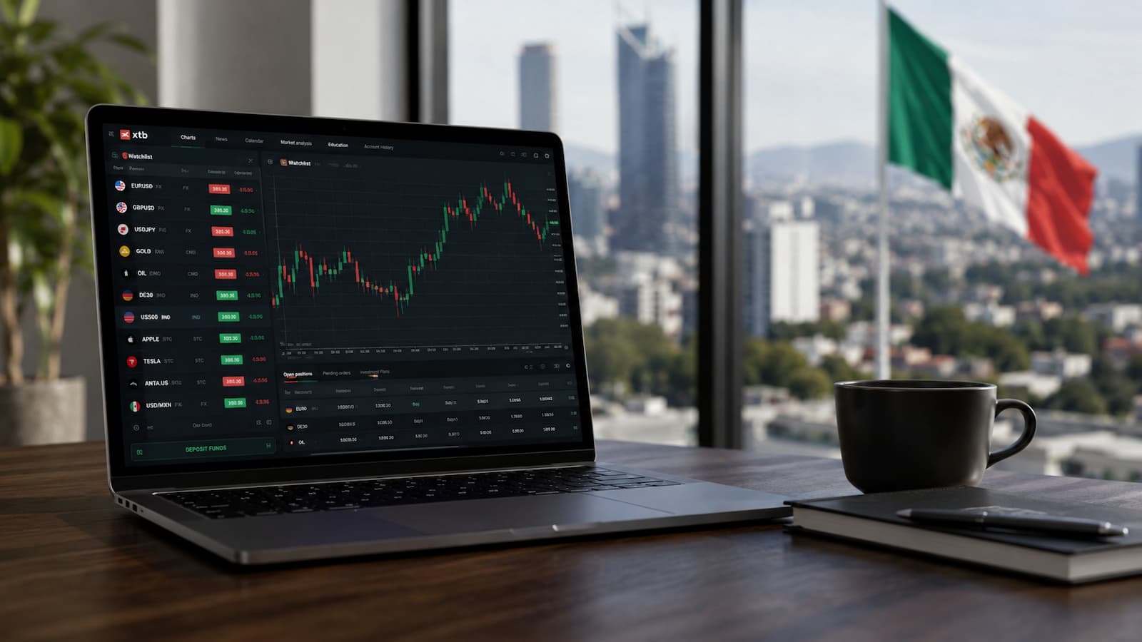xStation de XTB con nuevos instrumentos para revisar desde México