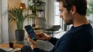 App de trading Rise y condiciones de Secure Start para nuevos usuarios.