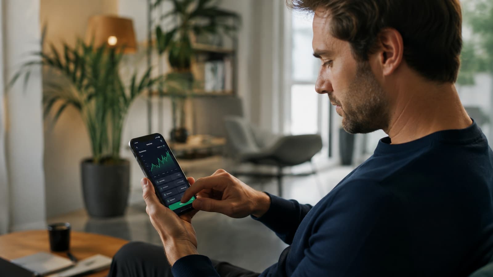 App de trading Rise y condiciones de Secure Start para nuevos usuarios.