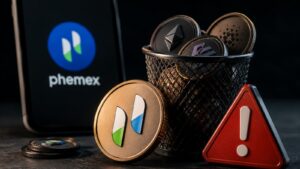 Avisos de Phemex sobre deslistados spot y retiros de activos afectados.