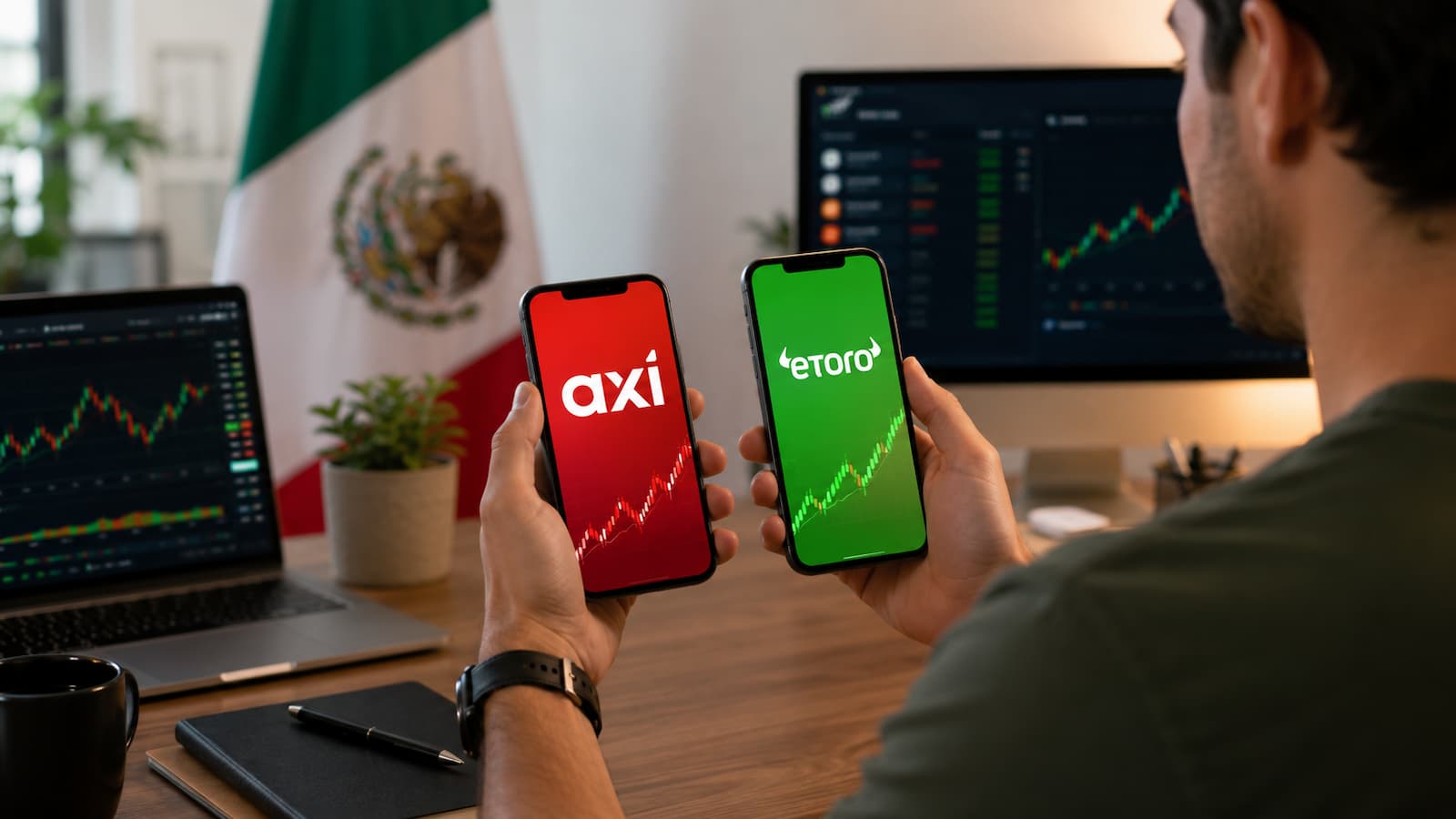 Axi y eToro comparados para usuarios que operan desde México
