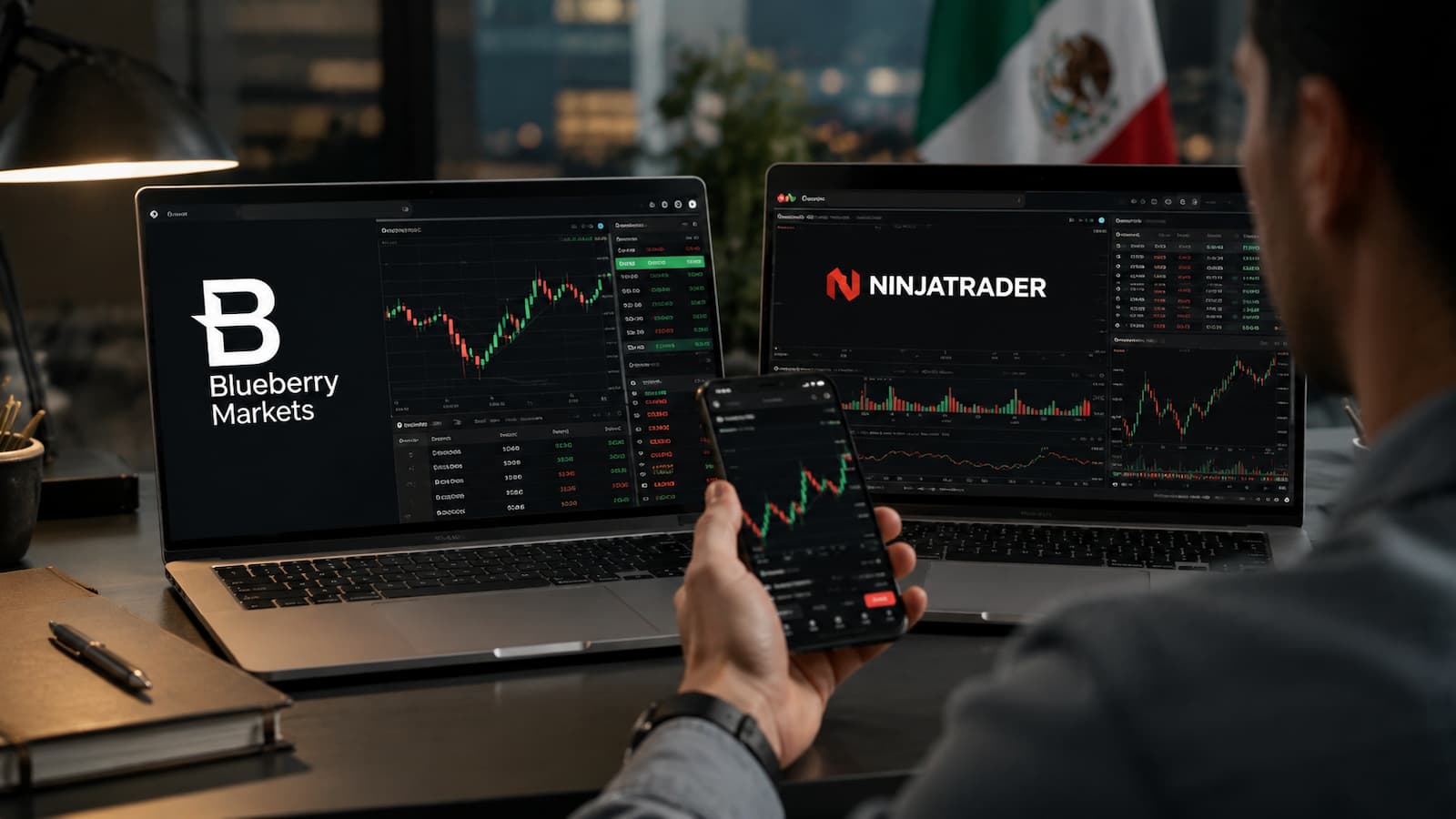 Blueberry Markets y NinjaTrader comparados para traders de México