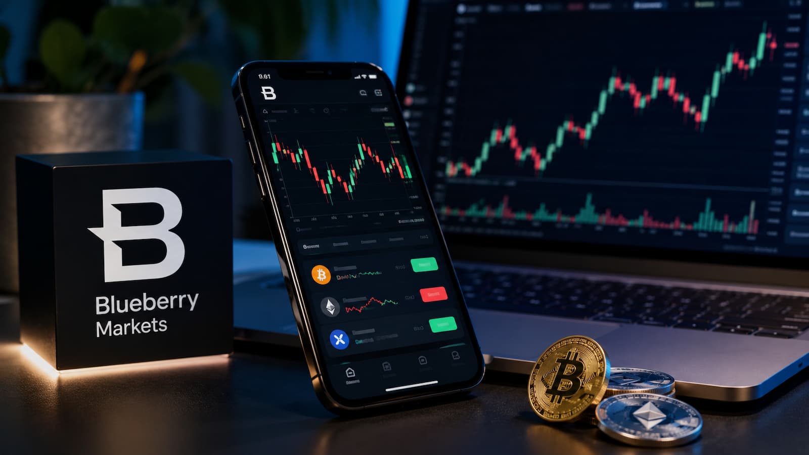 Blueberry Markets y trading de criptomonedas desde una plataforma CFDs