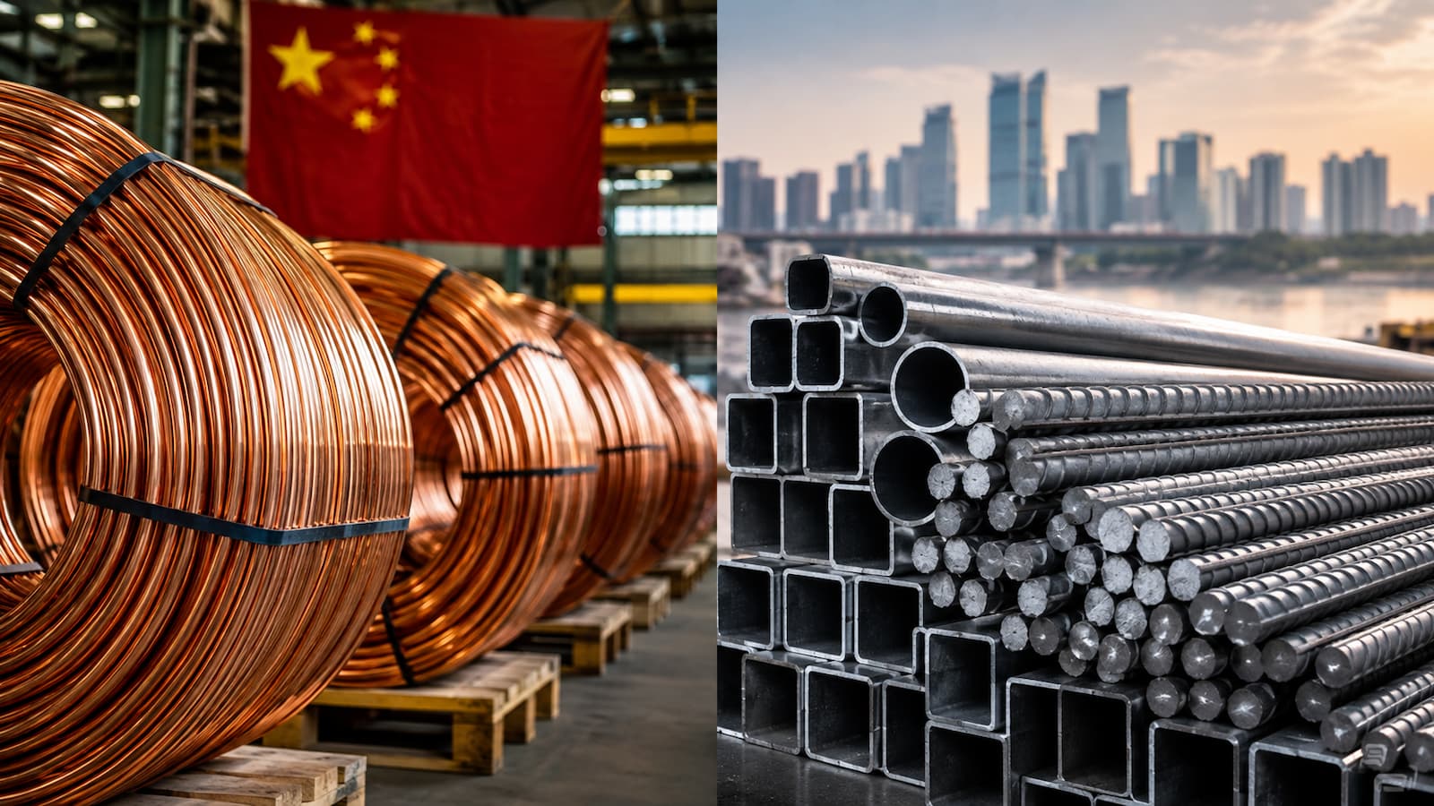 Cobre y acero divergen en China mientras el mercado revisa demanda dólar y Grupo México.