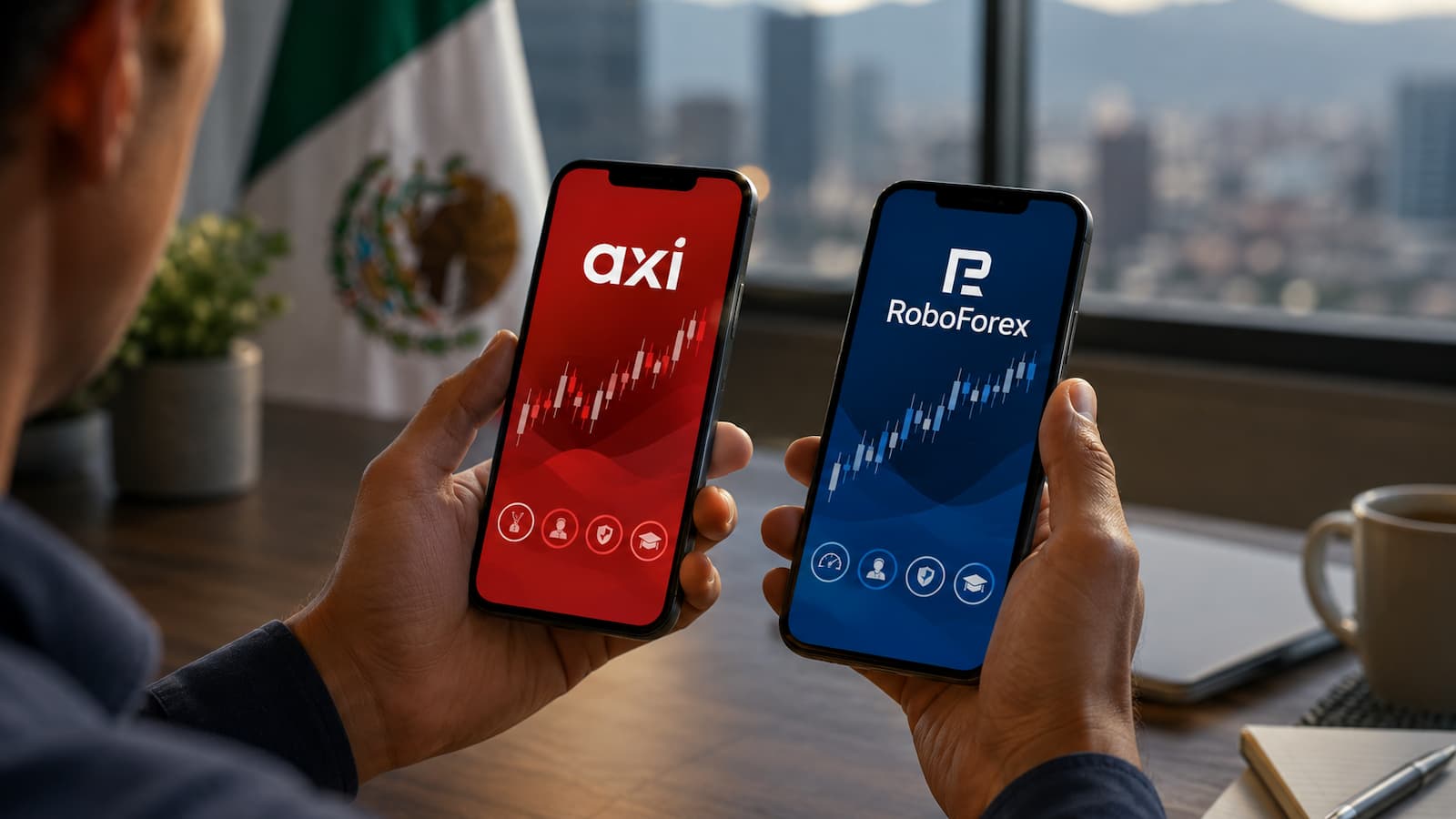 Comparativa de Axi y RoboForex para usuarios en México