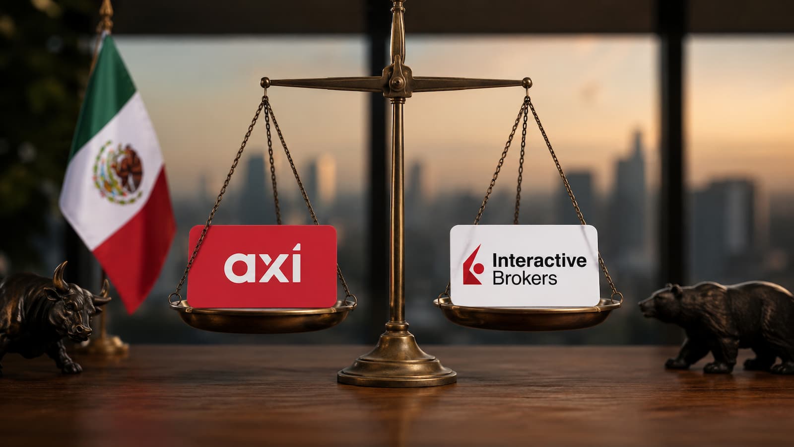 Comparativa entre Axi e Interactive Brokers para usuarios en México.