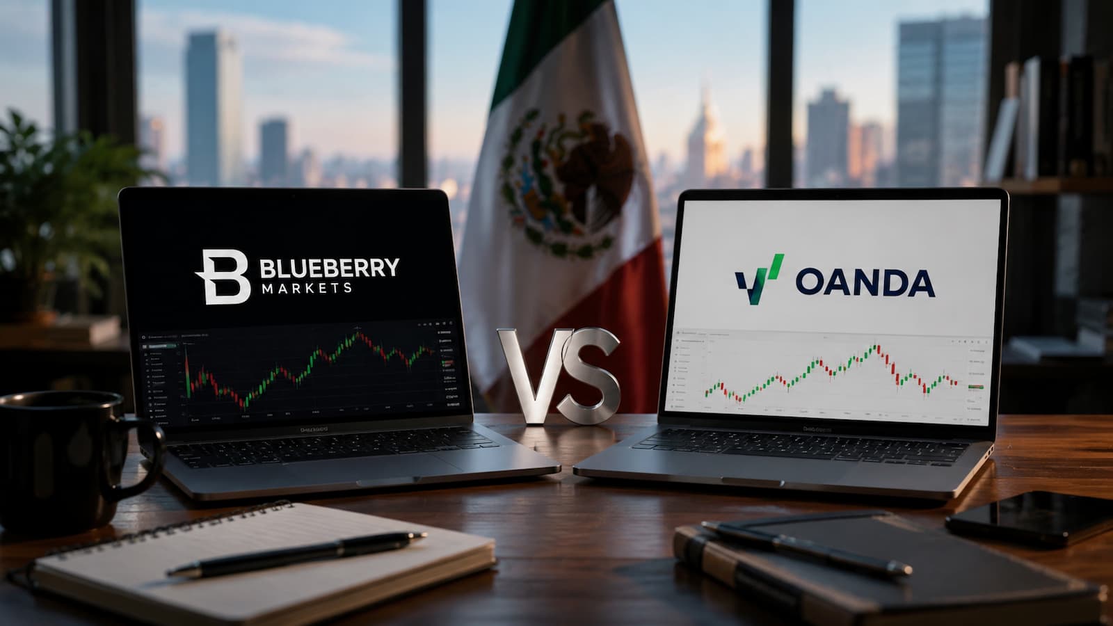 Comparativa entre Blueberry Markets y OANDA para traders de México
