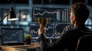 Concurso de trading de OQtima con requisitos de depósito y volumen.