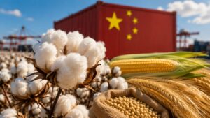 El algodón se desmarca de maíz trigo y soya en los precios de circulación de China.