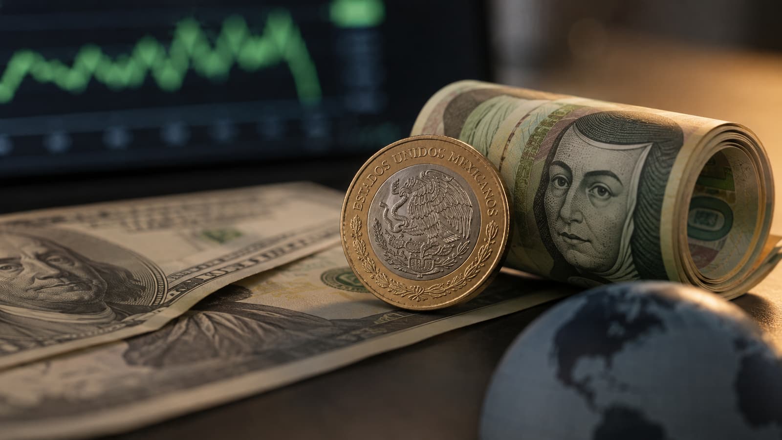 El peso mexicano vuelve a acercar el USD MXN a 17 mientras el DXY se mantiene cerca de 100.