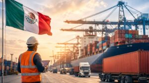Exportaciones mexicanas subieron 43.7% en julio pero el saldo comercial terminó en déficit.