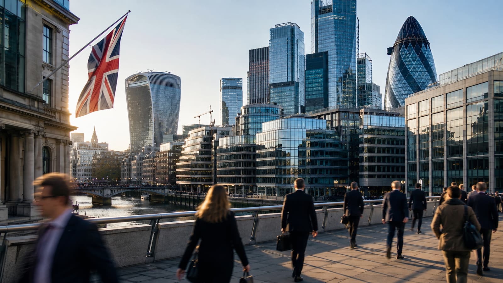 La City de Londres se prepara para liquidar operaciones de valores en un día hábil.