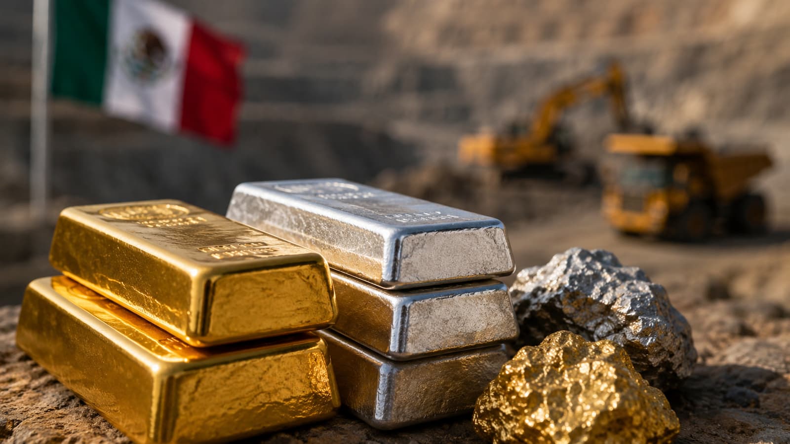 Oro y plata se encarecen mientras la producción minera mexicana retrocede.