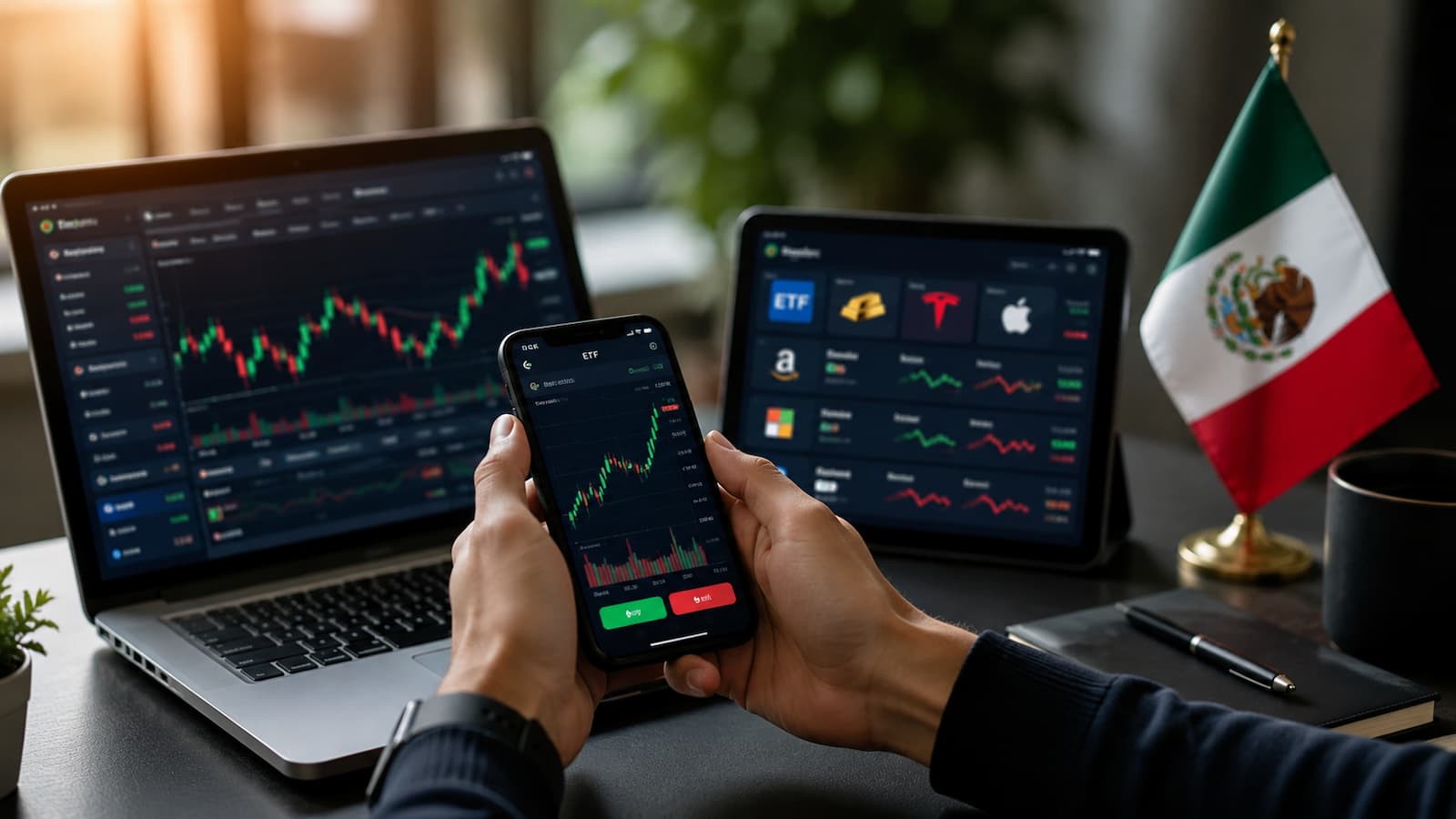 Plataforma de trading con ETFs y CFDs disponibles para usuarios mexicanos