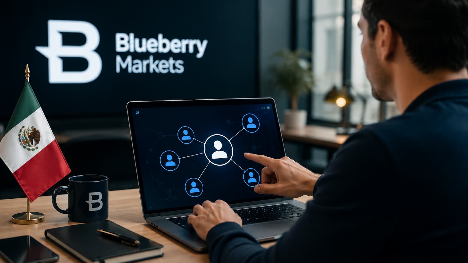 Programa de referidos de Blueberry Markets explicado para usuarios de México