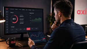 Trader revisa margen y apalancamiento antes de operar con Axi