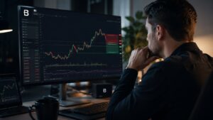Trader revisando niveles de stop loss en plataforma de trading