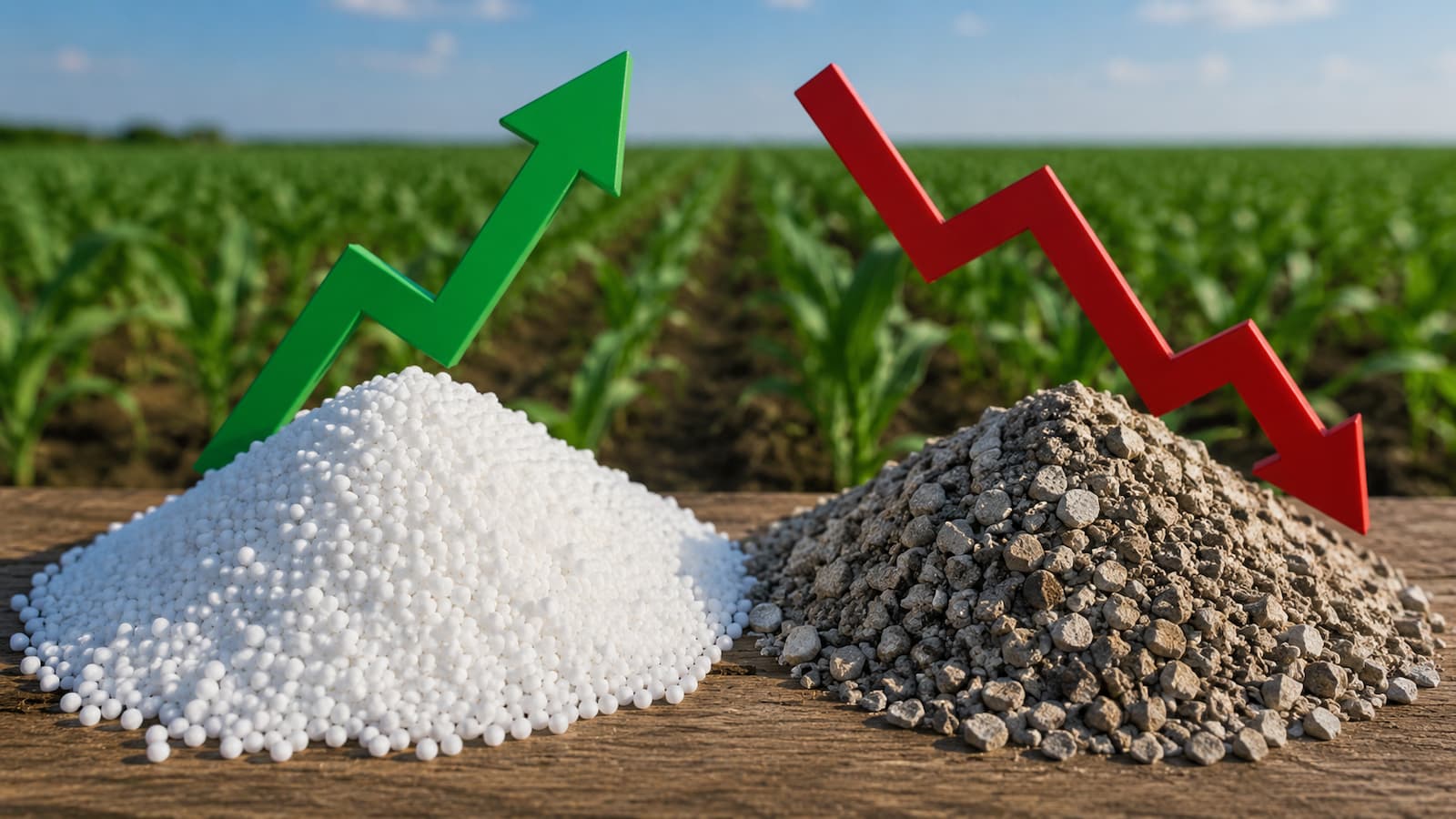 Urea y roca fosfórica avanzaron en direcciones opuestas durante julio.