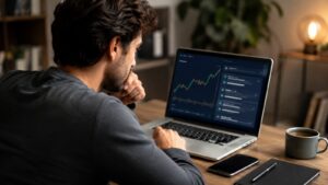 Usuario revisa condiciones antes de seguir una recomendación de bróker.