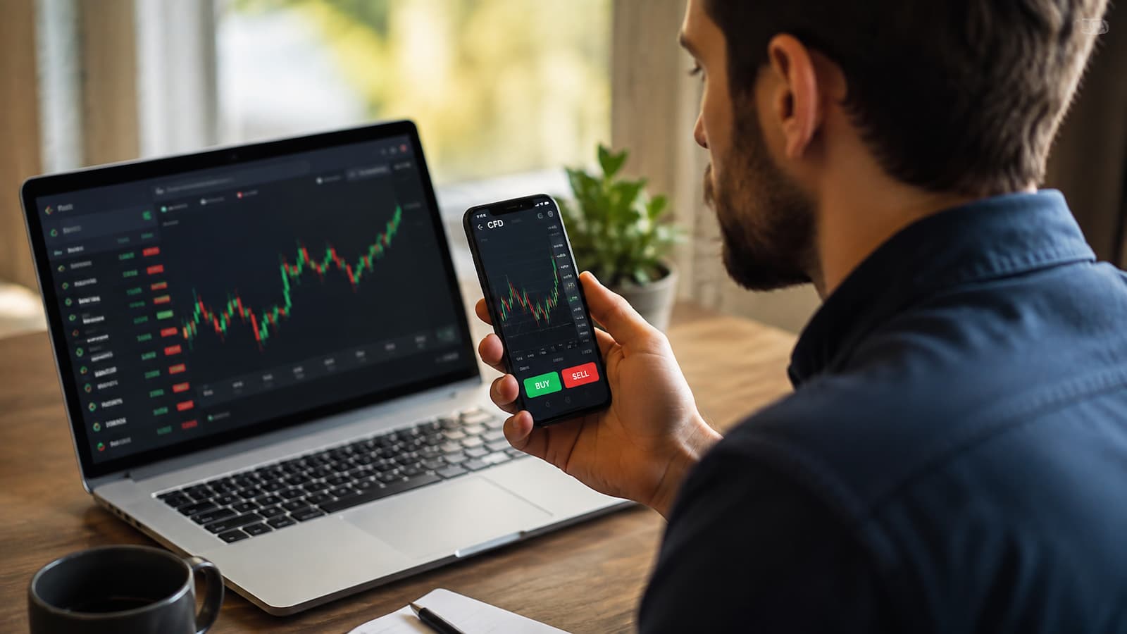 Usuario revisa si un instrumento de trading es acción real o CFD.