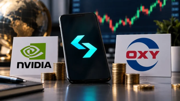 Ajuste por dividendos en stock perps de NVDA y OXY en Bitget