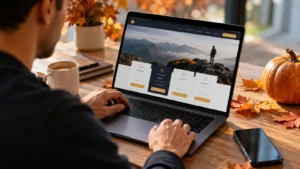 BrightFunded muestra descuentos de otoño con códigos distintos según la versión de su web.