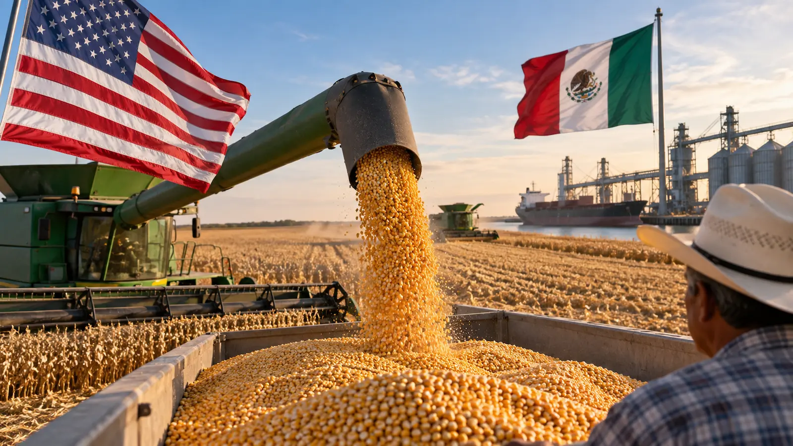 Cosecha de maíz en Estados Unidos con México atento a CBOT y al costo del grano importado.